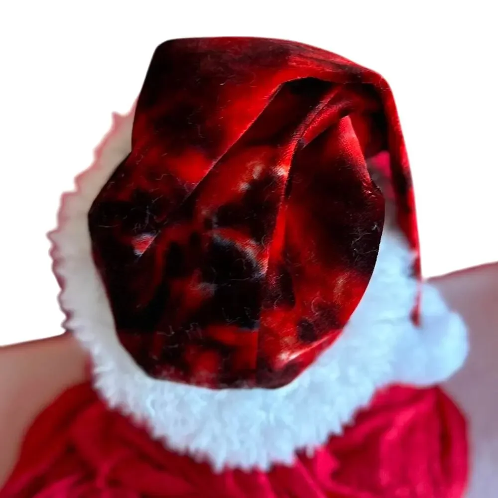 Santa Hat Handmade Holiday Wear Christmas Hat Old Saint Nick Hippie Festive